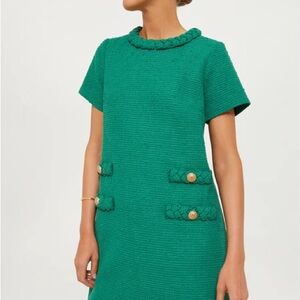 Tuckernuck Green Tweed Jackie Dress